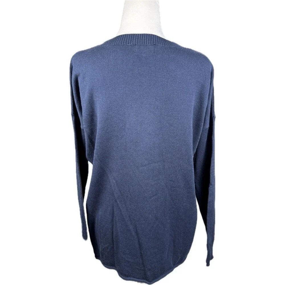 EUC Central Park West 'Brooklyn' Blue Crew Neck Oversized Sweater Tunic Sz S